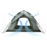 Палатка автоматическая NATUREHIKE NH21ZP008, трехместная, серо-зеленая 6927595777442