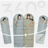 Спальный мешок NATUREHIKE CNK2350WS023 MS500 с капюшоном, серый, молния слева 6977465865953