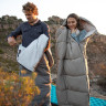 Ультралёгкий спальный мешок NATUREHIKE NH20MSD02 M300 хлопковый с капюшоном весна осень зеленый, молния справа 6975641885511